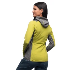 Clearance Bergans Rabot Active Mid Hood W Jacket - Green Oasis / Solid Grey
