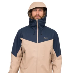 Store Bergans Rabot Allround 3L Shell Jacket Men - Warm Sand / Navy Blue