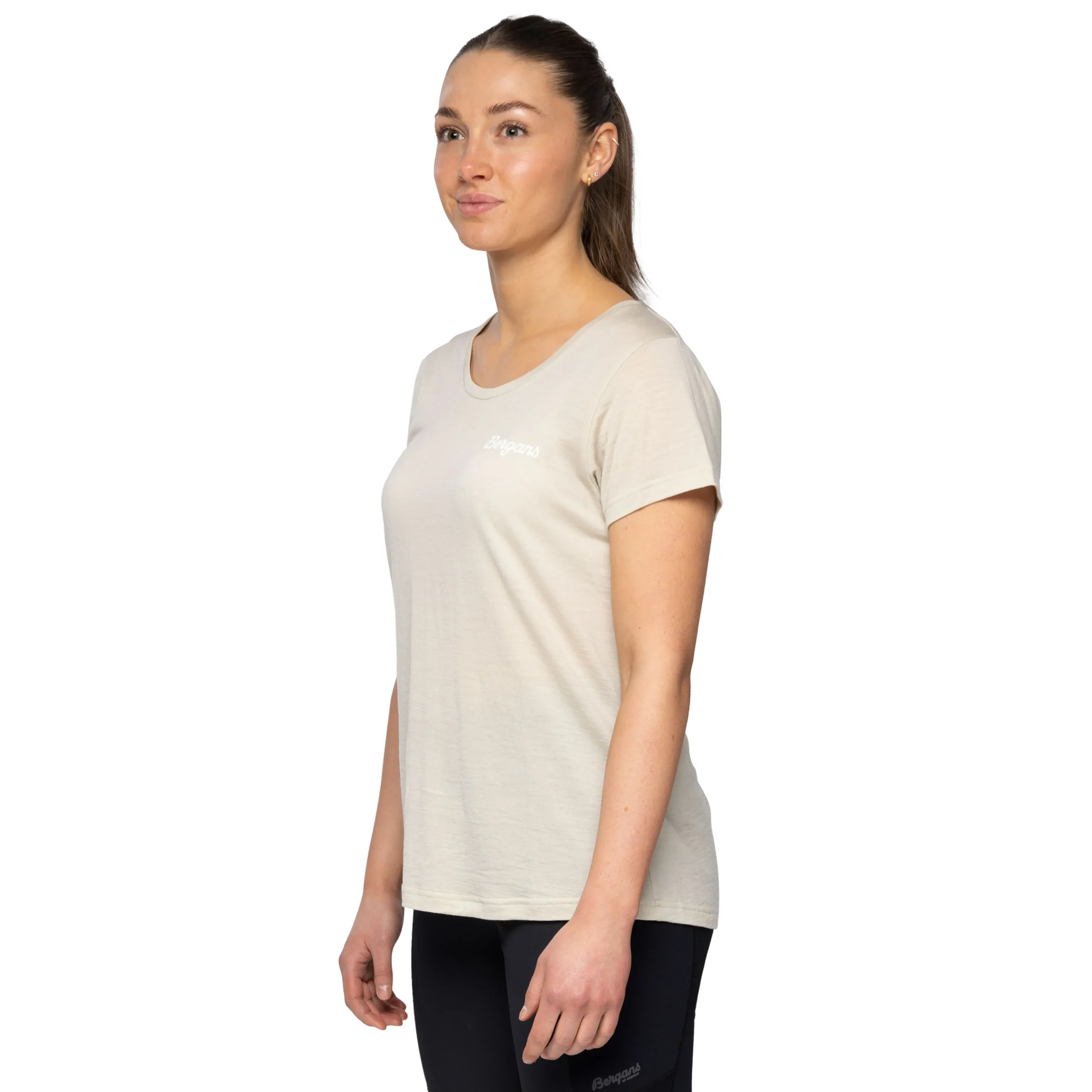 Flash Sale Bergans Rabot Emblem Wool Tee Women - Chalk Sand