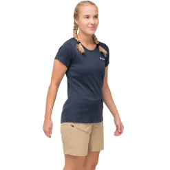 Flash Sale Bergans Rabot Emblem Wool Tee Women - Navy Blue