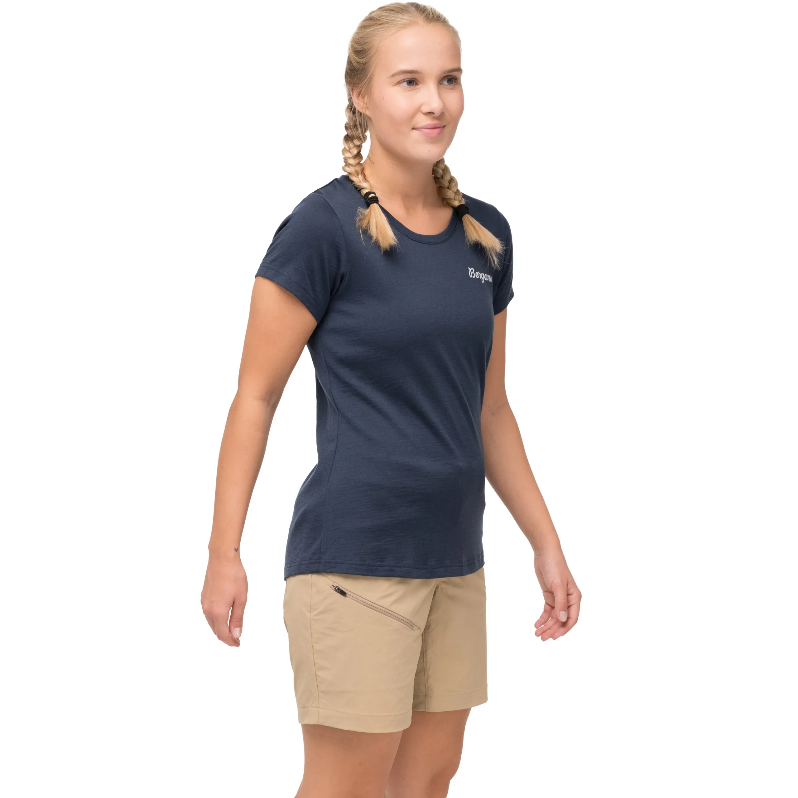 Flash Sale Bergans Rabot Emblem Wool Tee Women - Navy Blue