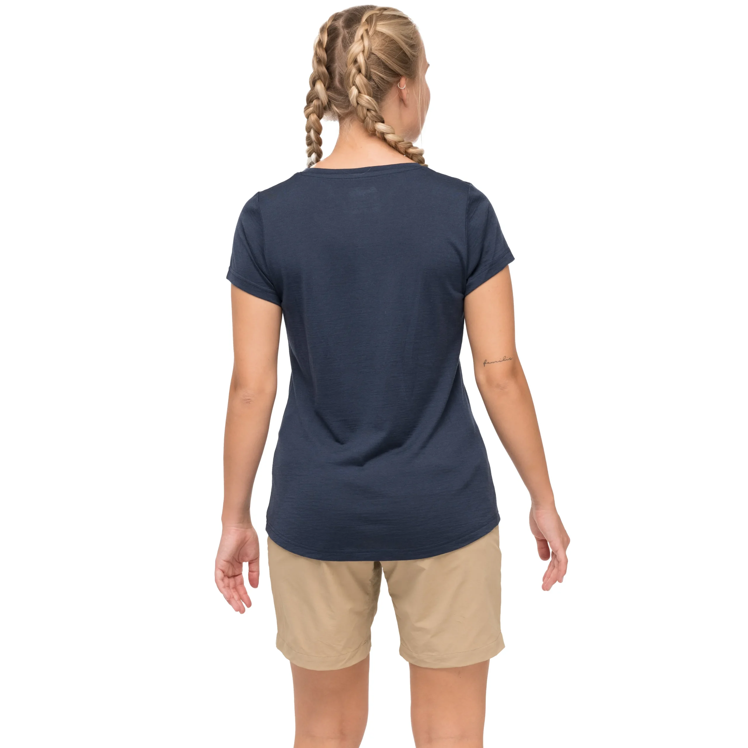 Flash Sale Bergans Rabot Emblem Wool Tee Women - Navy Blue
