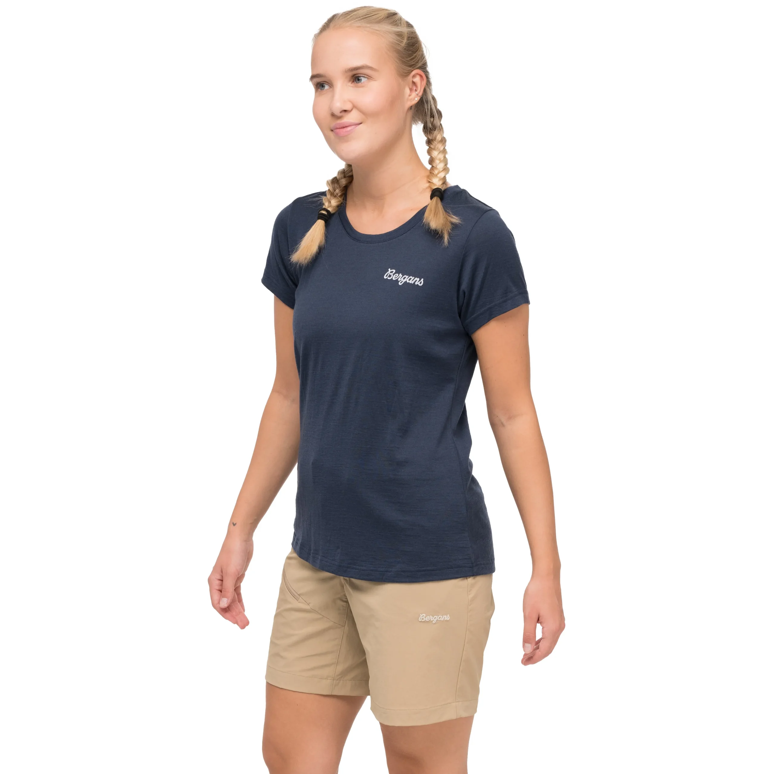Flash Sale Bergans Rabot Emblem Wool Tee Women - Navy Blue