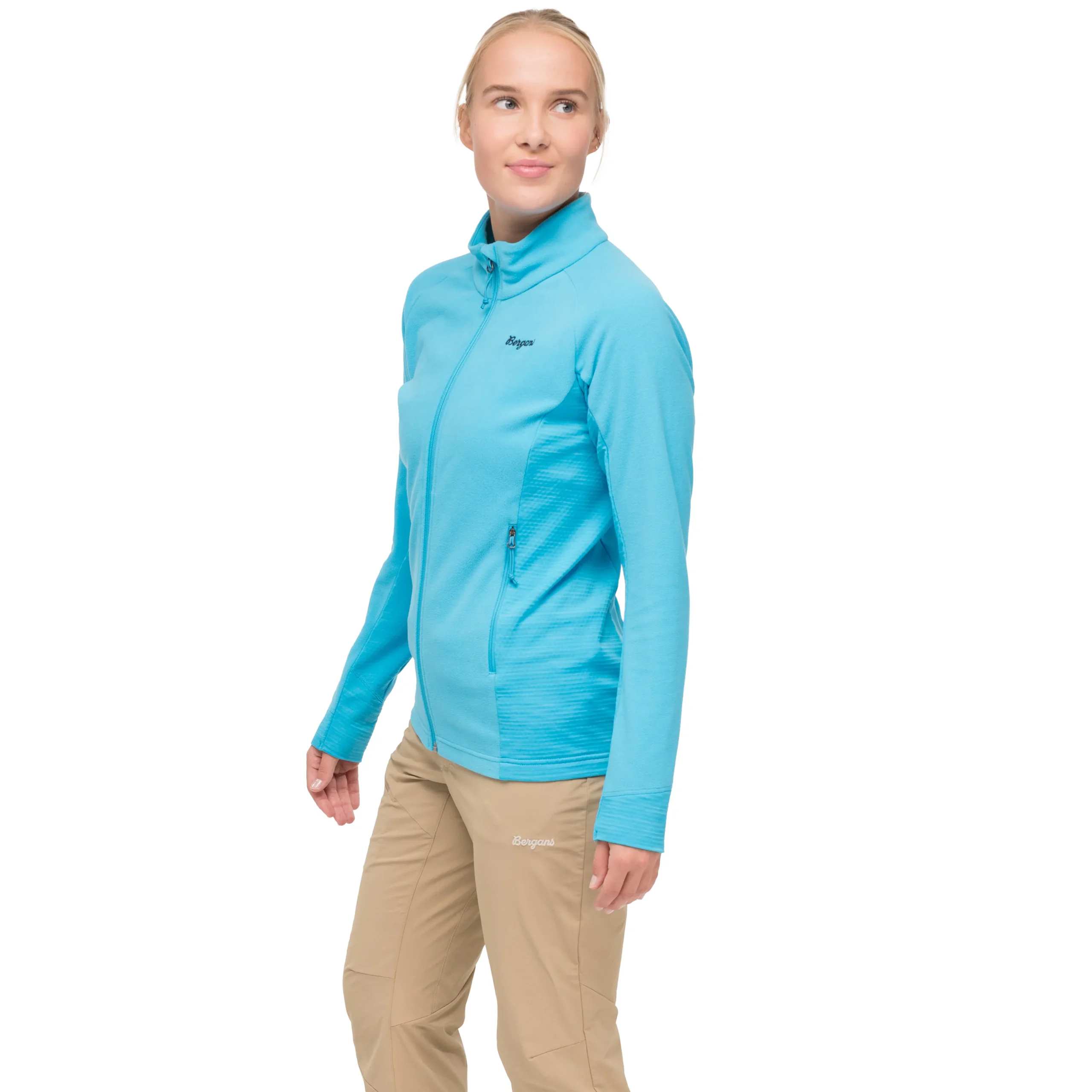 Best Bergans Rabot Fleece Midlayer Jacket Women - Aqua Lagoon