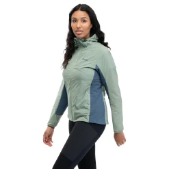 Best Sale Bergans Rabot Lt Windbreaker W Jacket - Jade Green / Orion Blue