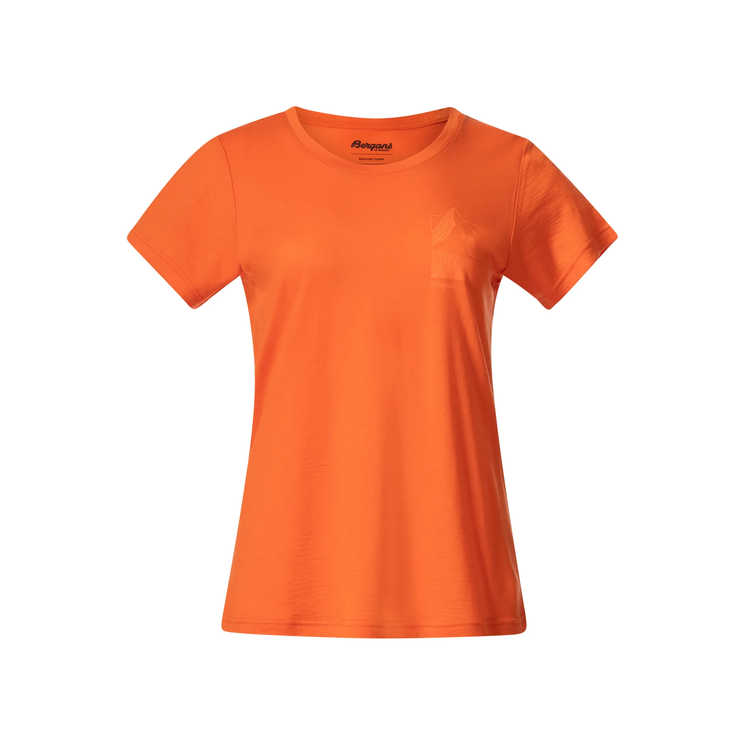 Cheap Bergans Rabot Mount Wool Tee Women - Alert Orange