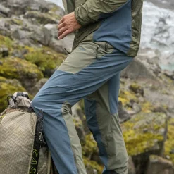Online Bergans Rabot Softshell Pants Men - Green Mud / Orion Blue