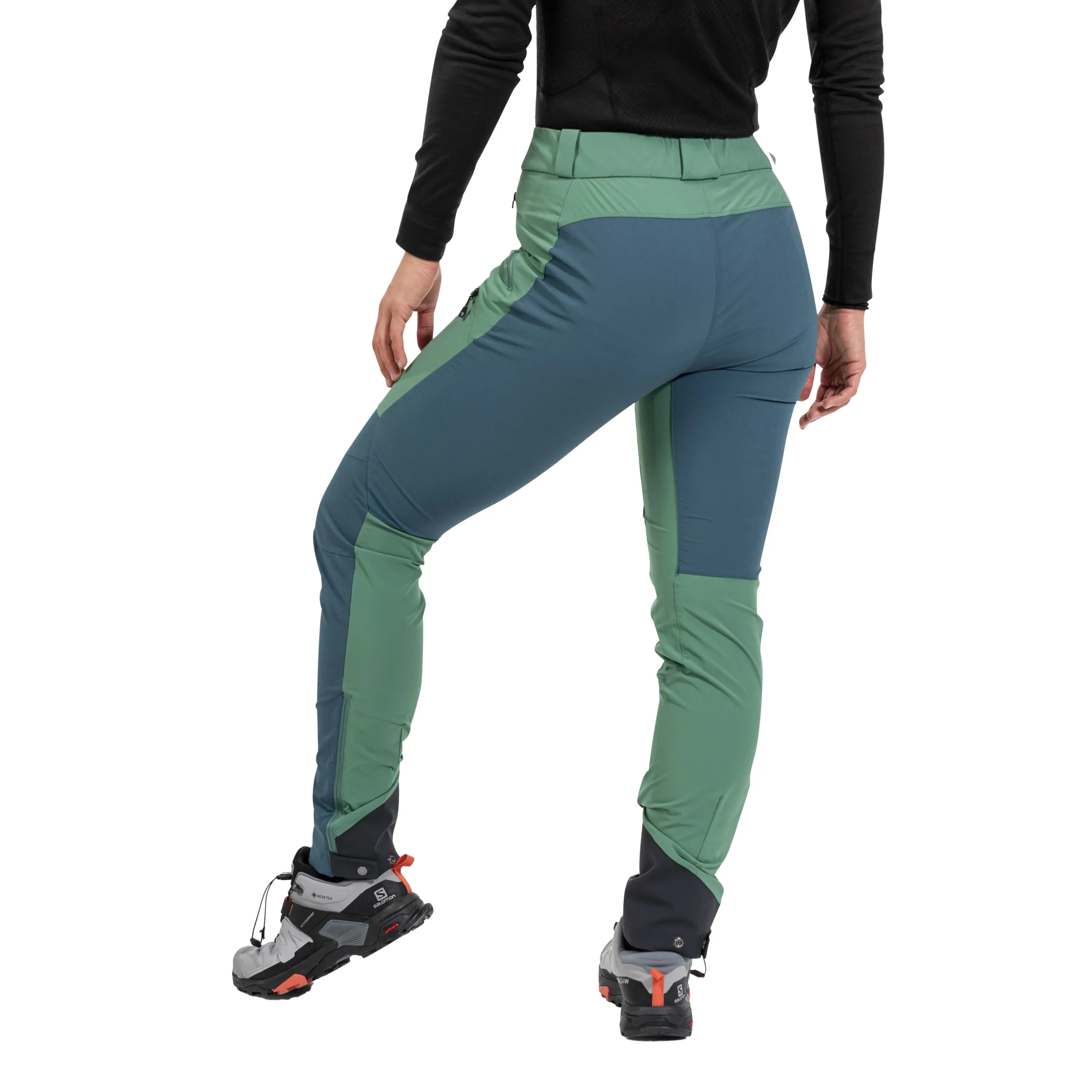 Hot Bergans Rabot Softshell Pants Women - Dark Jade Green / Orion Blue