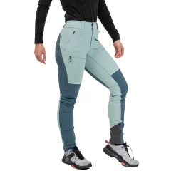 Cheap Bergans Rabot Softshell Pants Women - Misty Forest / Orion Blue