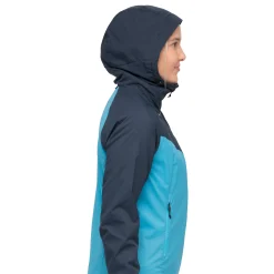Cheap Bergans Rabot Windbreaker Jacket Women - Aqua Lagoon / Navy Blue