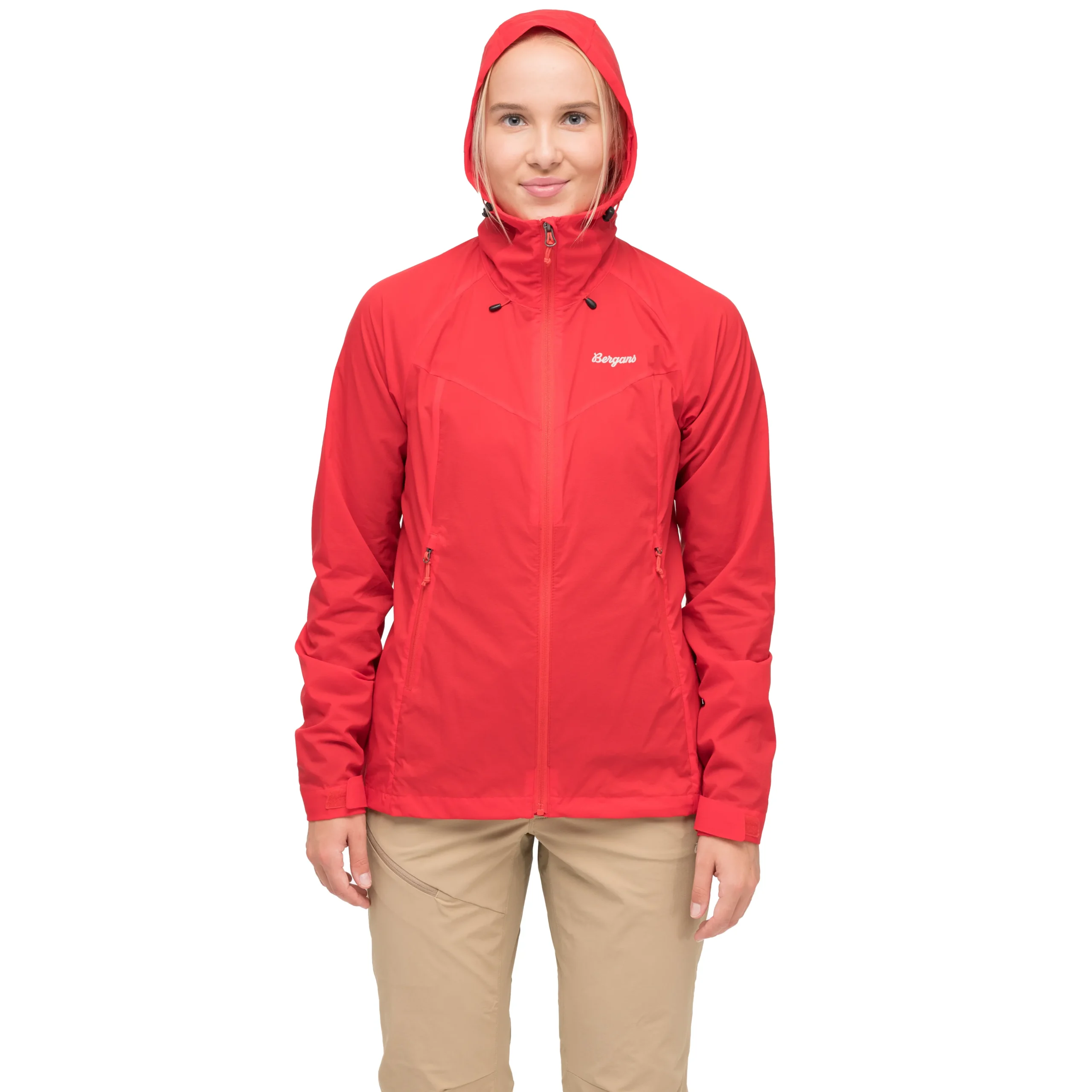 Fashion Bergans Rabot Windbreaker Jacket Women - Fire Red