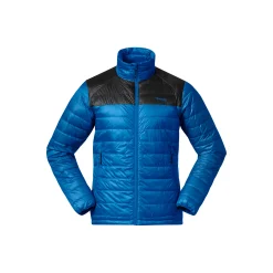 Outlet Bergans Røros Box Down Light Jacket - Strong Blue / Solid Charcoal