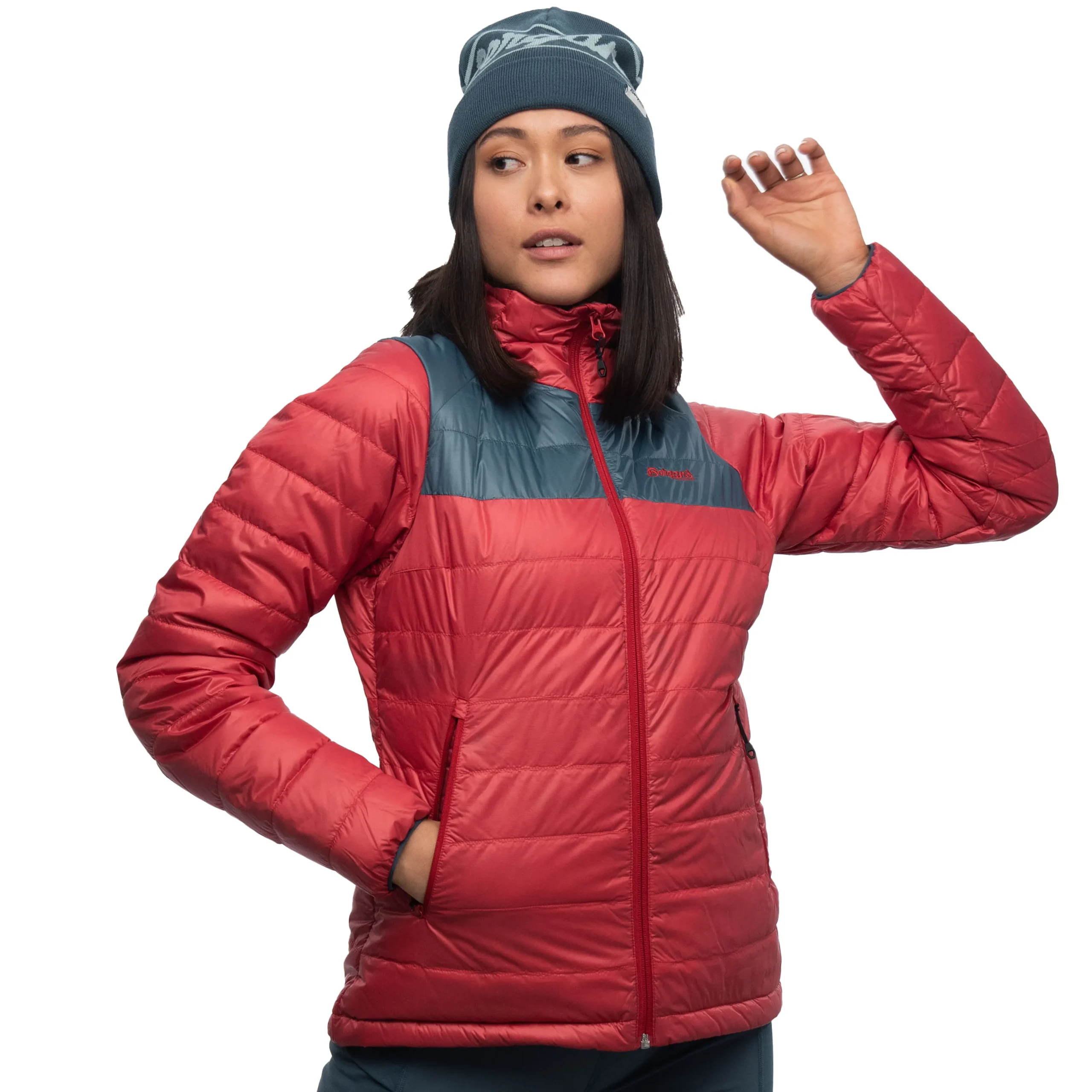 Discount Bergans Røros Box Down Light W Jacket - Red / Orion Blue