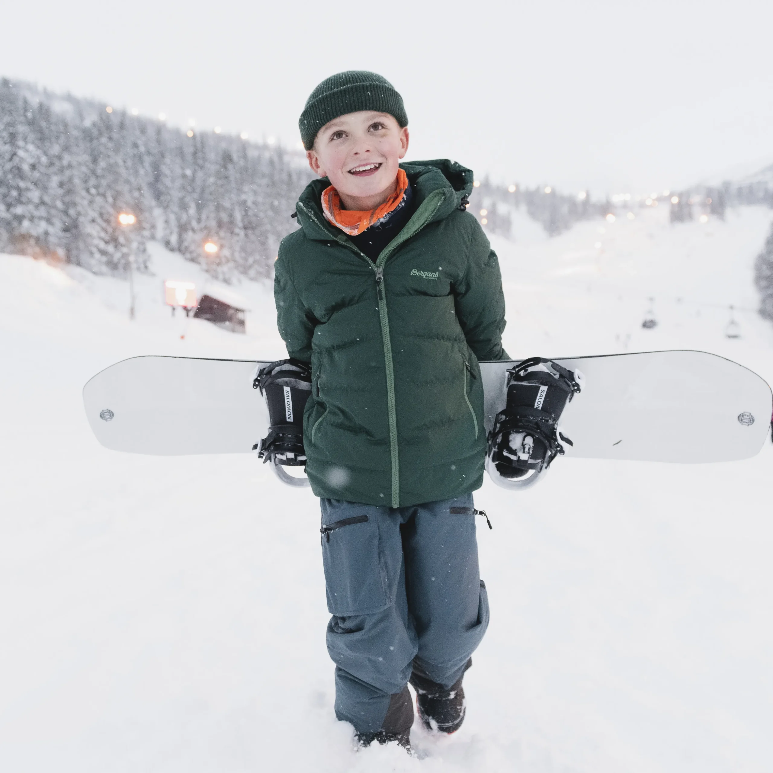 Store Bergans Røros Down Youth Jacket - Duke Green