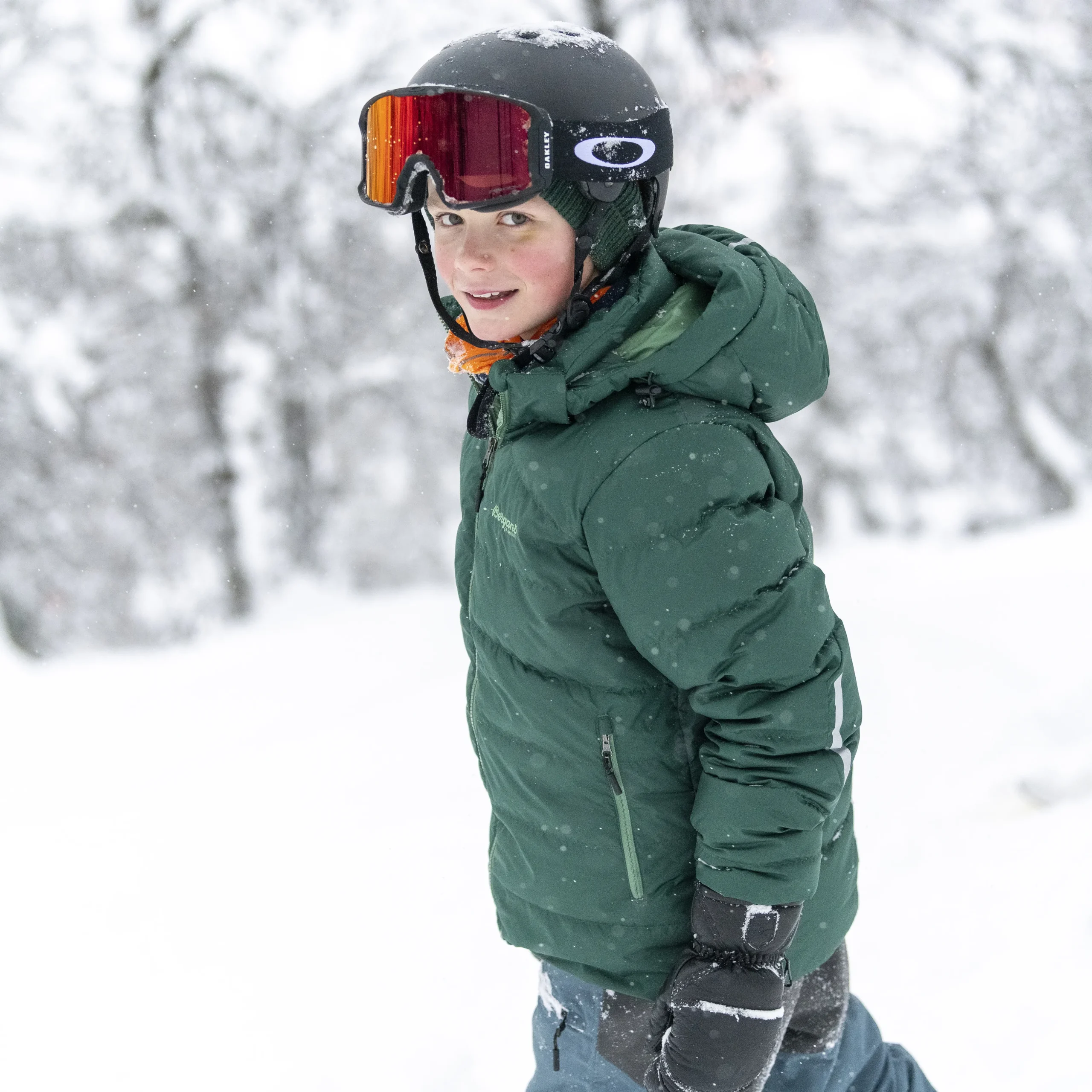 Store Bergans Røros Down Youth Jacket - Duke Green