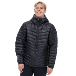 Best Sale Bergans Senja Down Light Jacket W/Hood - Dark Shadow Grey / Husky Blue