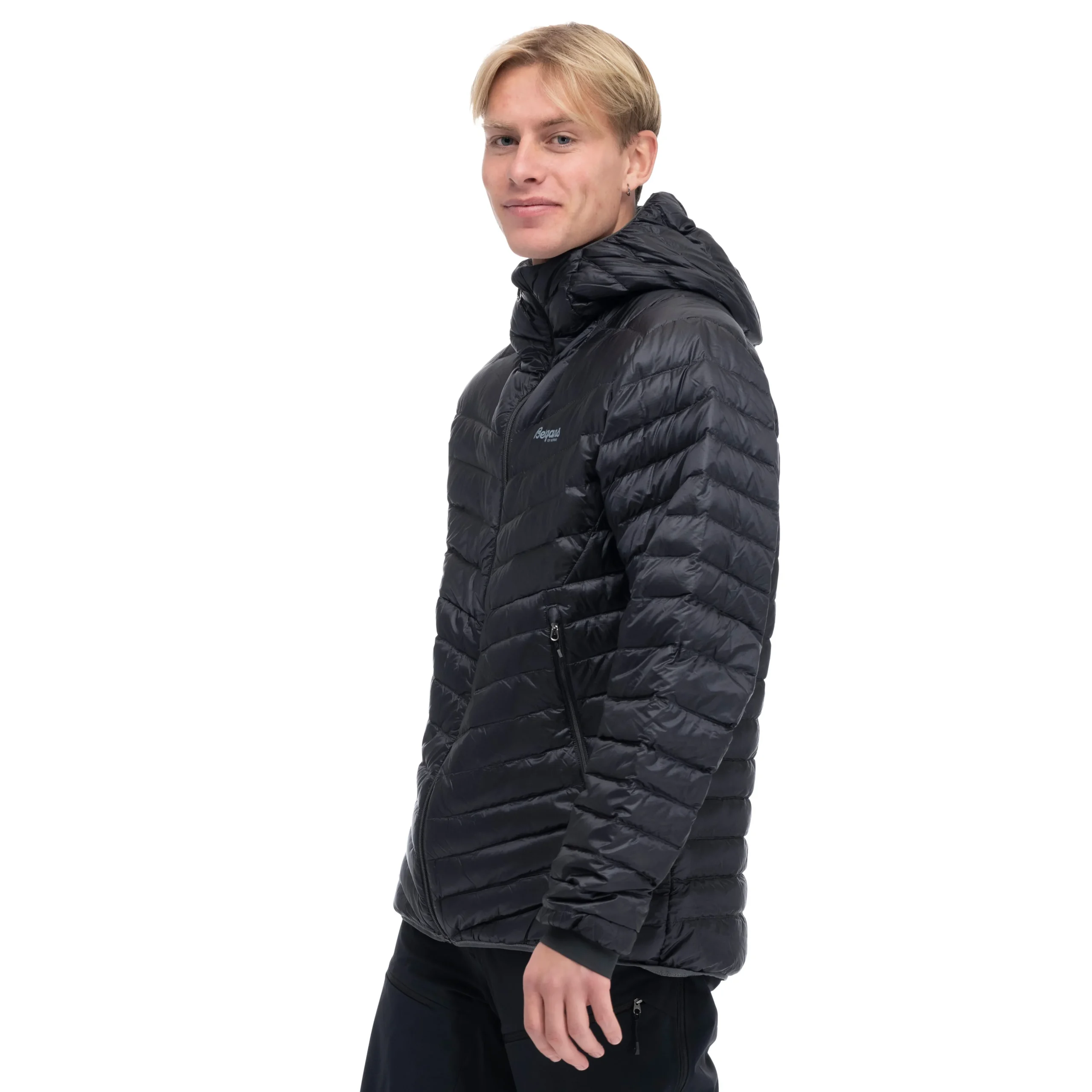 Best Sale Bergans Senja Down Light Jacket W/Hood - Dark Shadow Grey / Husky Blue