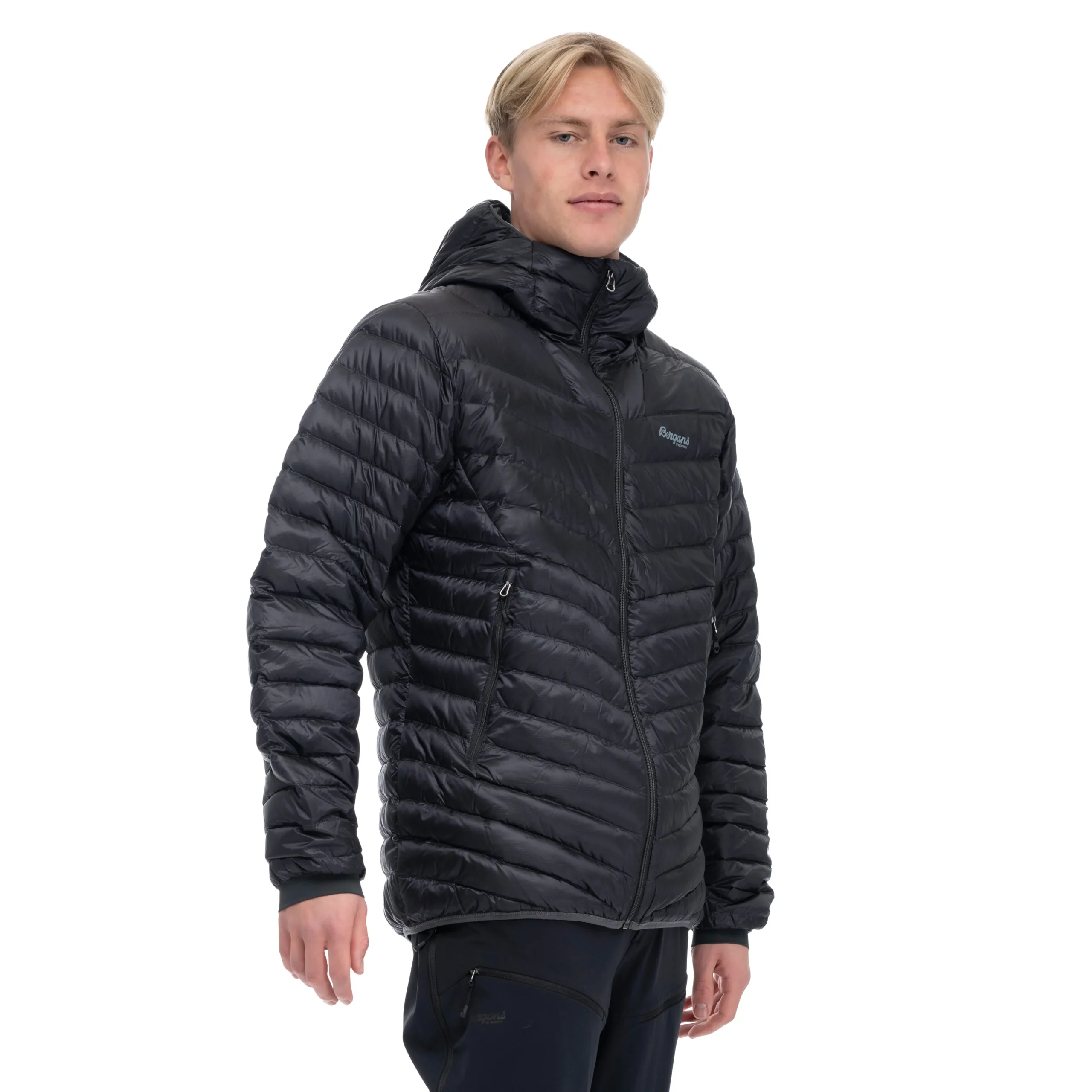 Best Sale Bergans Senja Down Light Jacket W/Hood - Dark Shadow Grey / Husky Blue