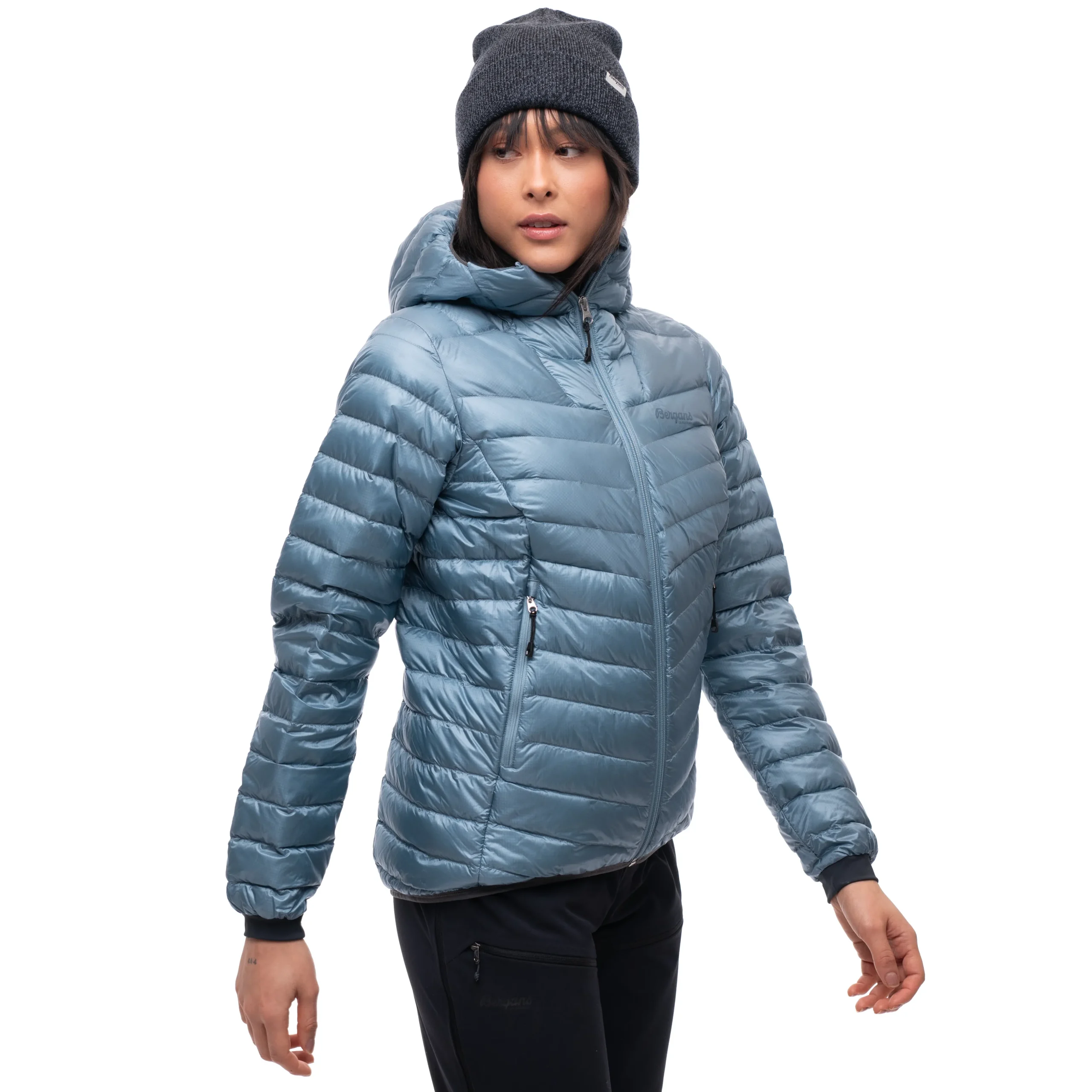 Cheap Bergans Senja Down Light W Jacket W/Hood - Smoke Blue
