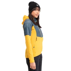 Store Bergans Senja Midlayer Hood W Jacket - Light Golden Yellow / Orion Blue