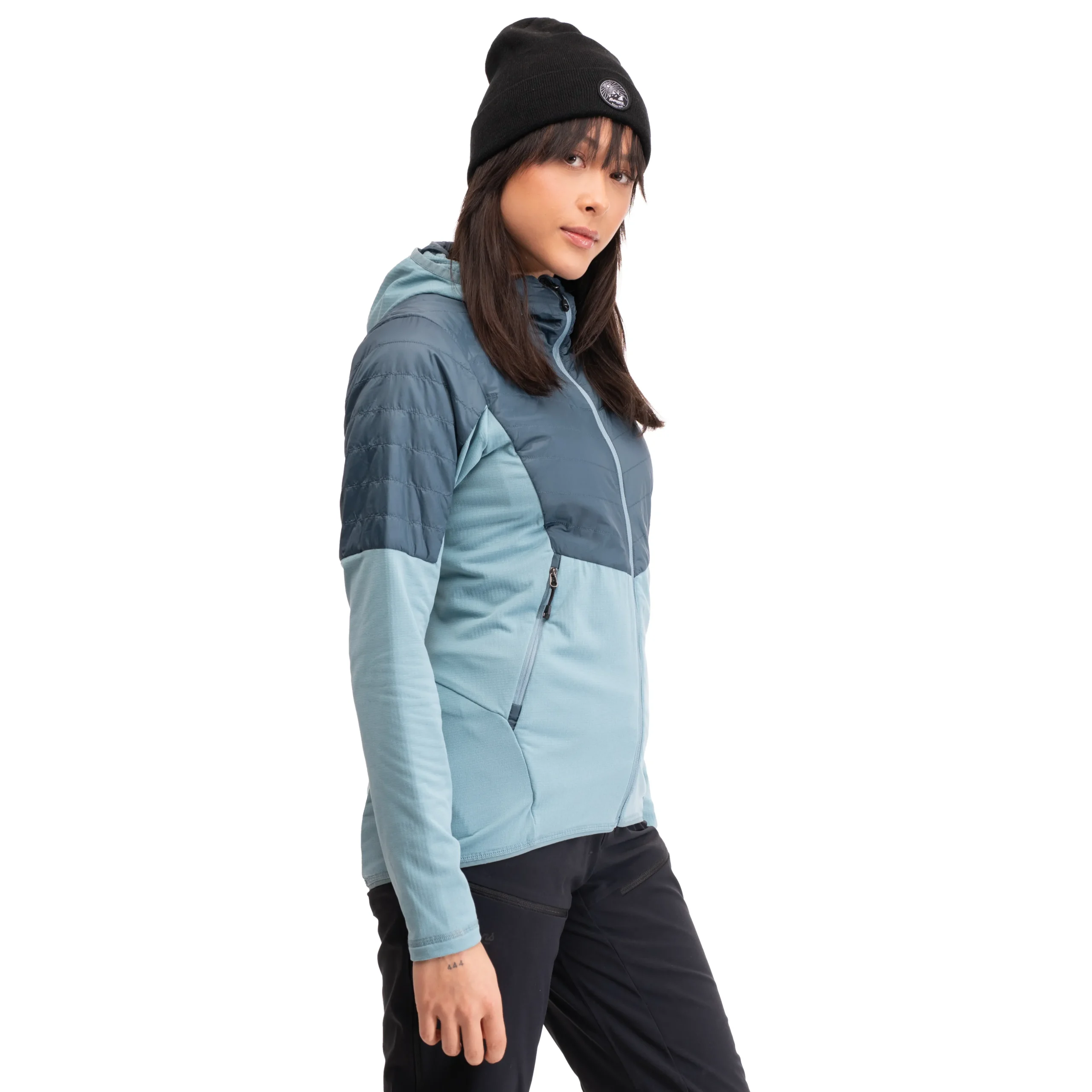 Sale Bergans Senja Midlayer Hood W Jacket - Smoke Blue / Orion Blue