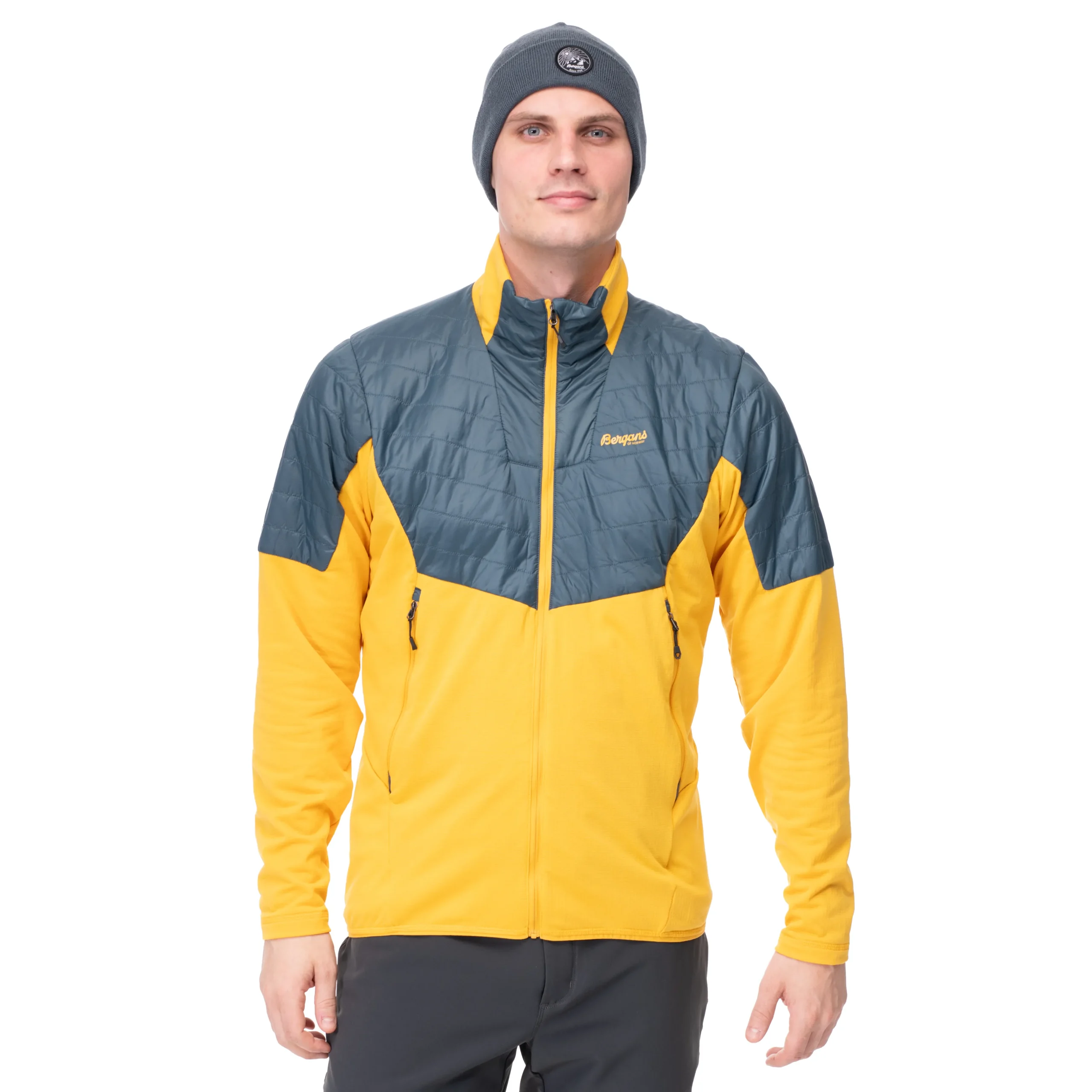 Cheap Bergans Senja Midlayer Jacket - Light Golden Yellow / Orion Blue