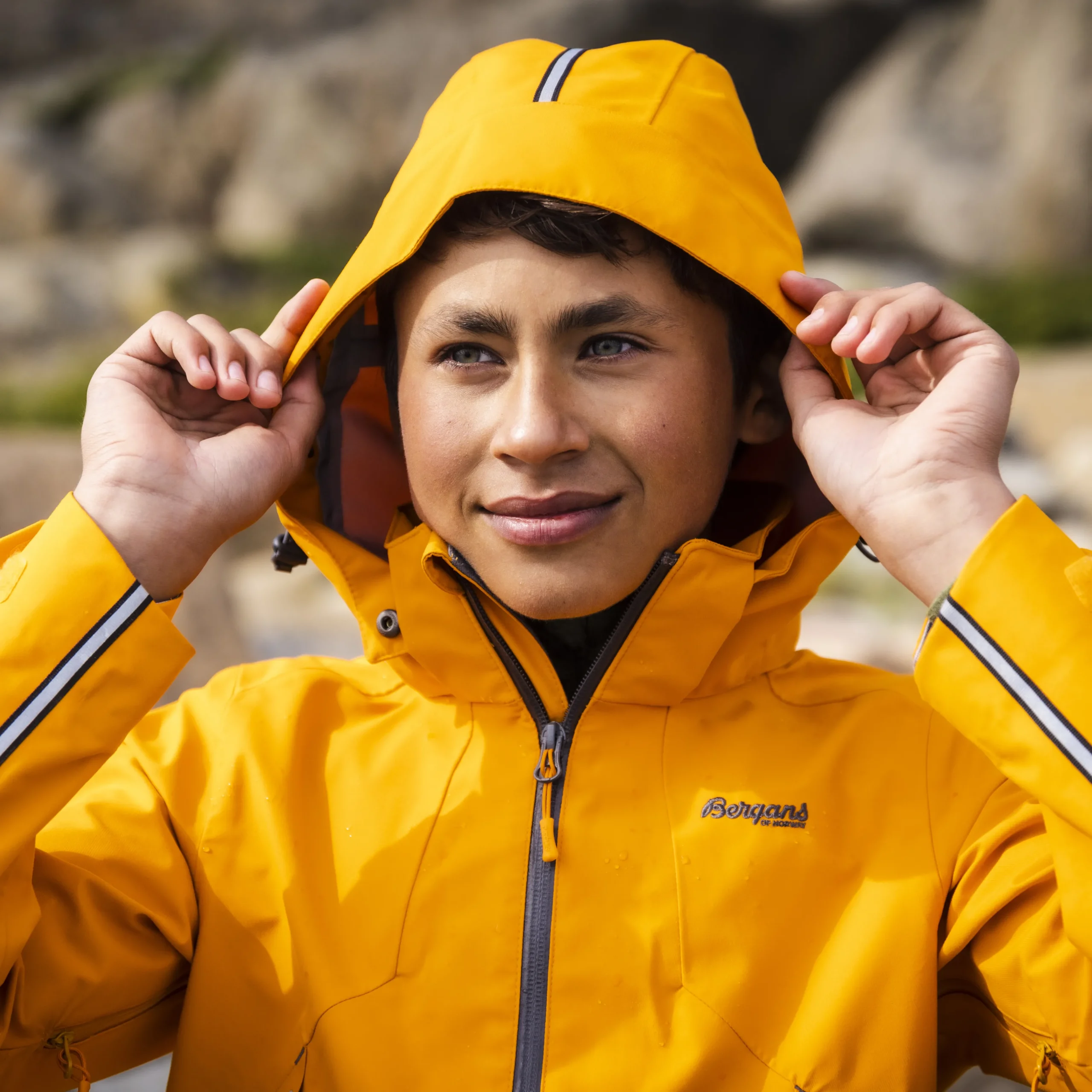 Sale Bergans Sjoa 3L Youth Jacket - Cloudberry Yellow