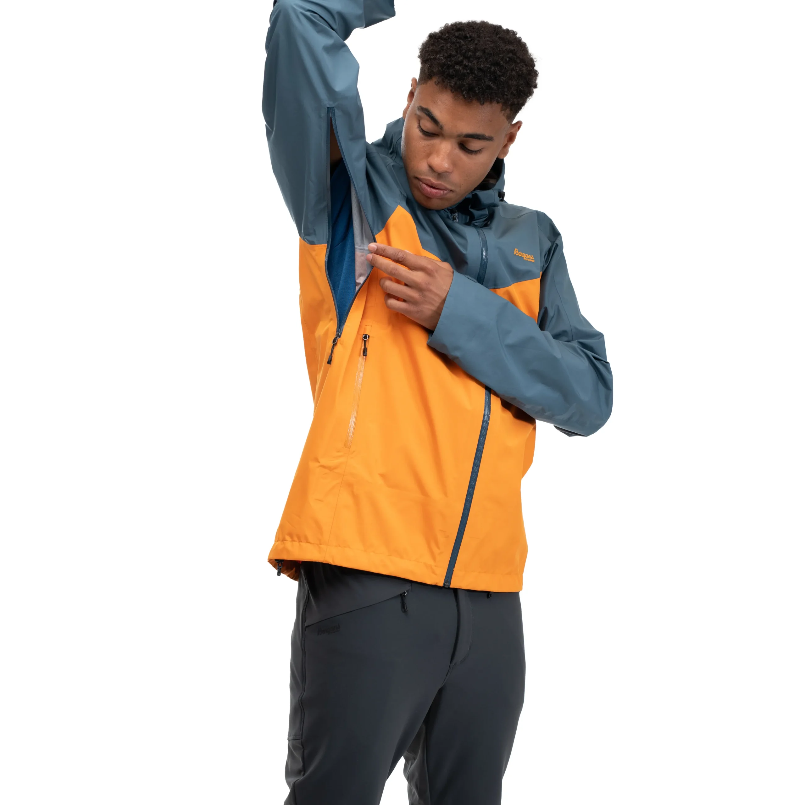Best Bergans Skar Light 3L Shell Jacket Men - Cloudberry Yellow / Orion Blue