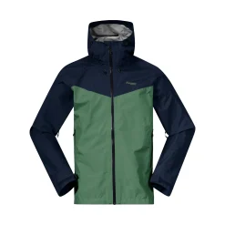 Fashion Bergans Skar Light 3L Shell Jacket Men - Dark Jade Green / Navy Blue