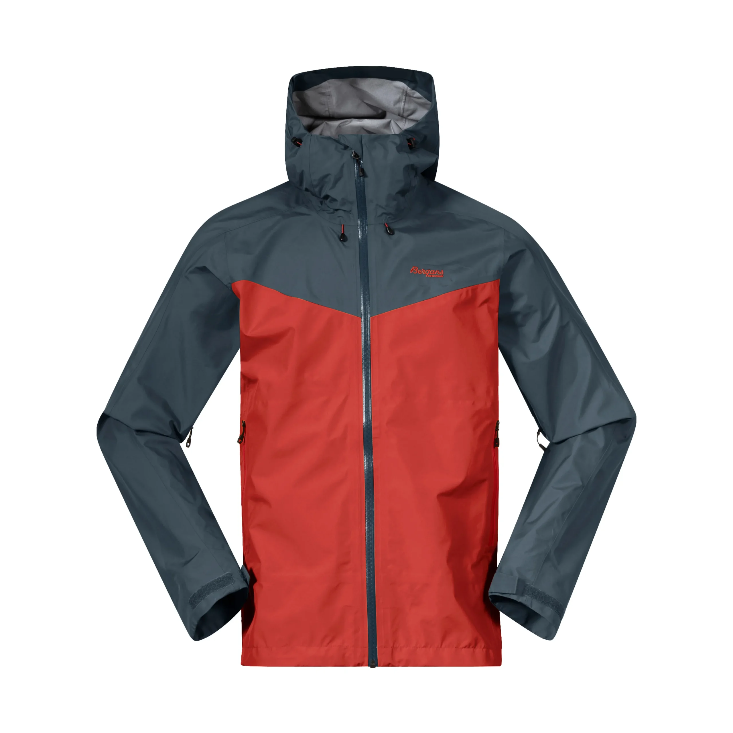 Store Bergans Skar Light 3L Shell Jacket Men - Dark Brick / Orion Blue