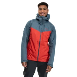 Store Bergans Skar Light 3L Shell Jacket Men - Dark Brick / Orion Blue