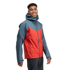Store Bergans Skar Light 3L Shell Jacket Men - Dark Brick / Orion Blue
