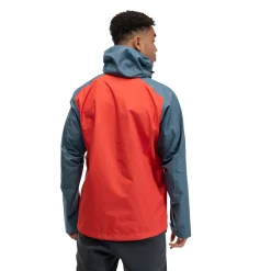 Store Bergans Skar Light 3L Shell Jacket Men - Dark Brick / Orion Blue