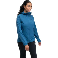 Clearance Bergans Skar Light Windbreaker Jacket Women - North Sea Blue