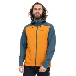 Fashion Bergans Skar Light Windbreaker Jacket Men - Cloudberry Yellow / Orion Blue