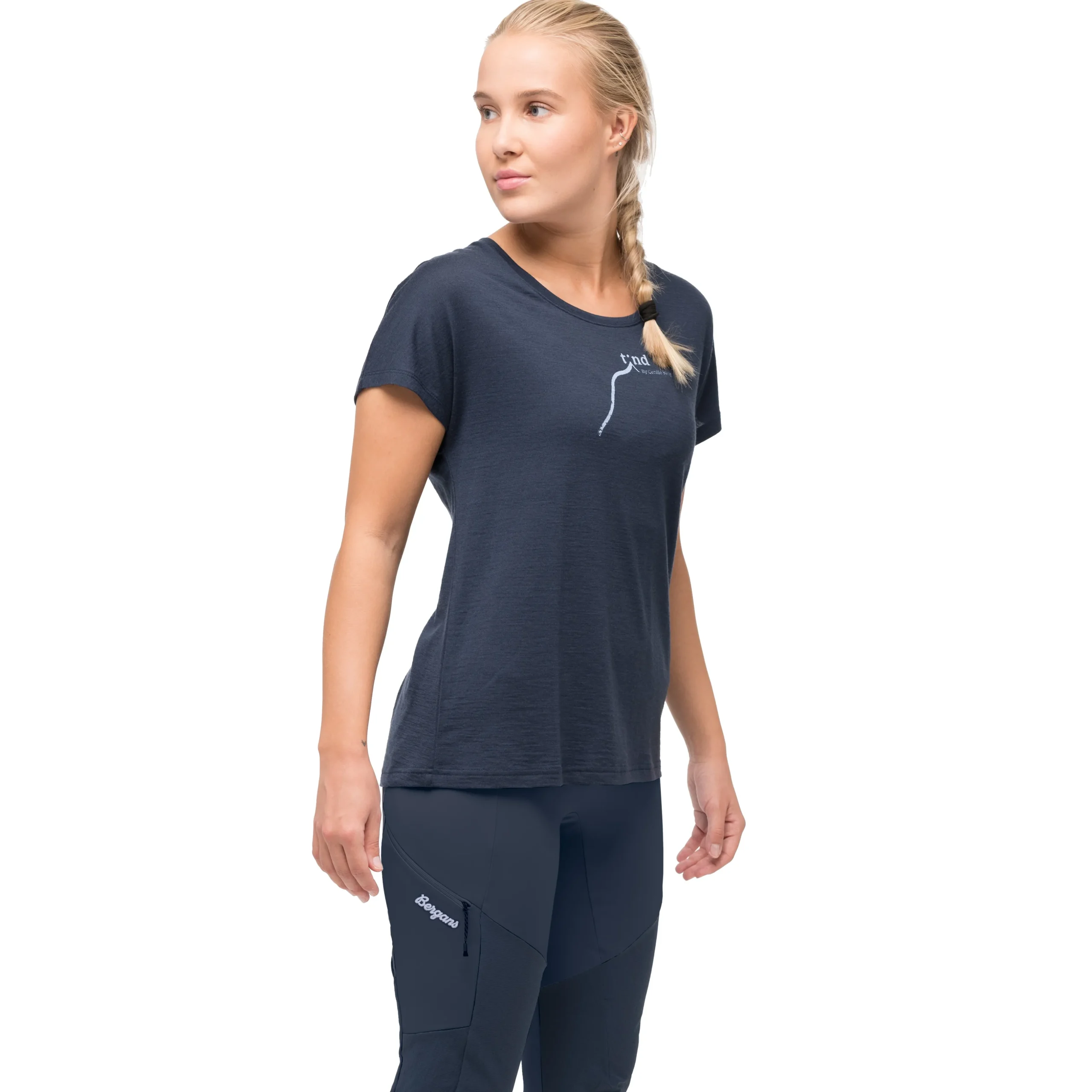 Store Bergans Tind Altitude Merino Tee Women - Navy Blue