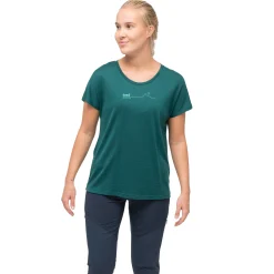 Best Bergans Tind Crux Merino Tee Women - Malachite Green / Light Malachite Green Moon Peak