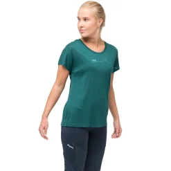 Best Bergans Tind Crux Merino Tee Women - Malachite Green / Light Malachite Green Moon Peak
