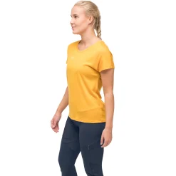 Flash Sale Bergans Tind Crux Merino Tee Women - Marigold Yellow / Buttercup Yellow Moon Peak