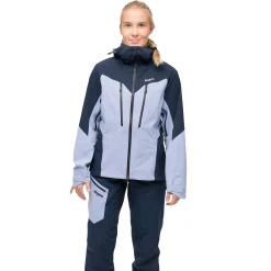Hot Bergans Tind 3L Shell Jacket Women - Blueberry Milk / Navy Blue