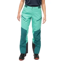 Shop Bergans Tind 3L Shell Pants Women - Light Malachite Green / Malachite Green