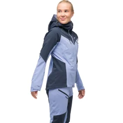 Online Bergans Tind Softshell Jacket Women - Blueberry Milk / Navy Blue