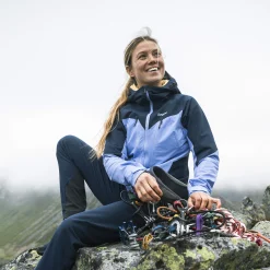 Online Bergans Tind Softshell Jacket Women - Blueberry Milk / Navy Blue