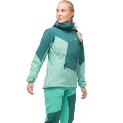 Best Sale Bergans Tind Windbreaker Anorak Women - Light Malachite Green / Malachite Green