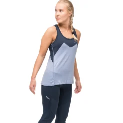 Cheap Bergans Tind Wool Top Women - Blueberry Milk / Navy Blue