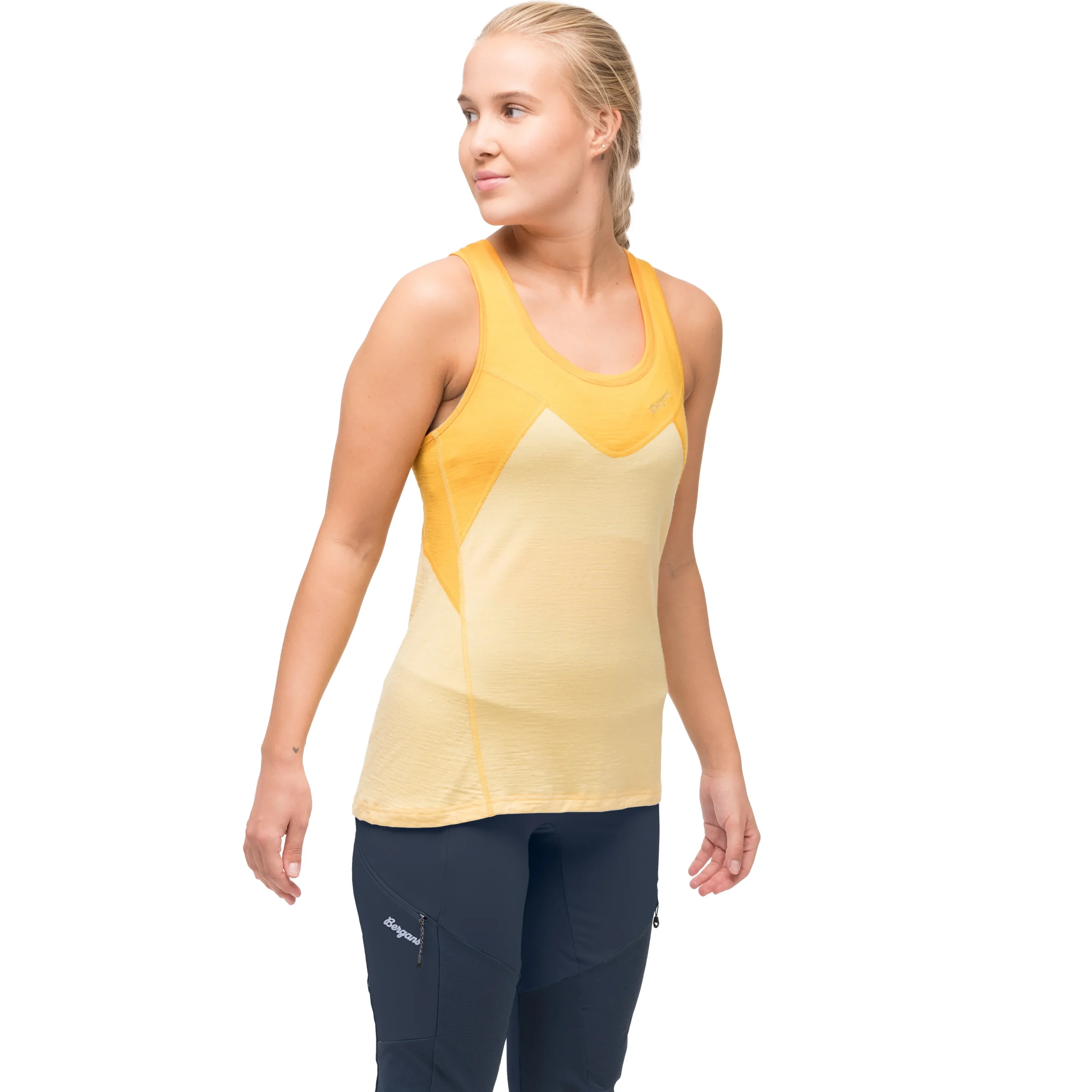 Discount Bergans Tind Wool Top Women - Buttercup Yellow / Marigold Yellow