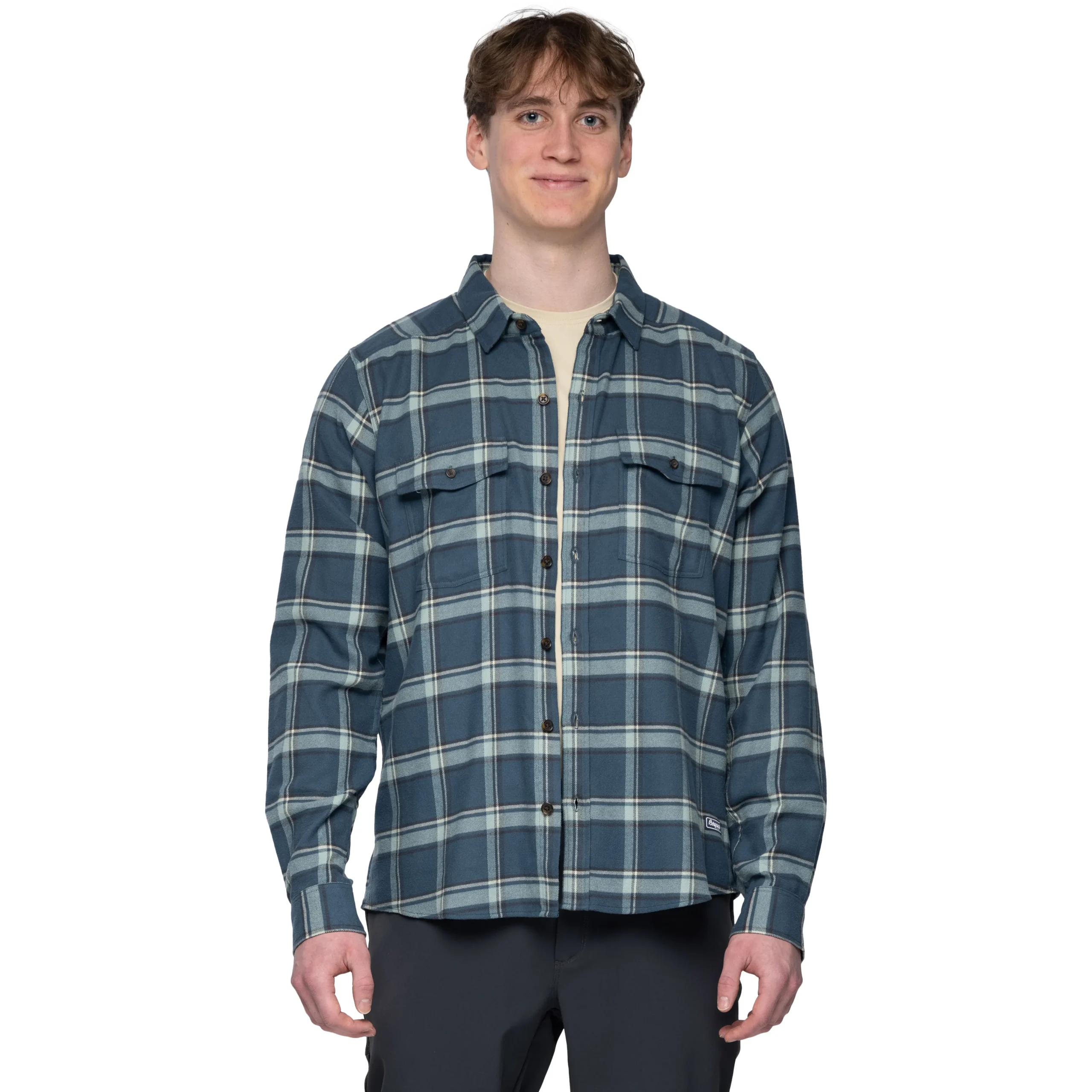 Shop Bergans Tovdal Shirt - Orion Blue / Misty Forest Check