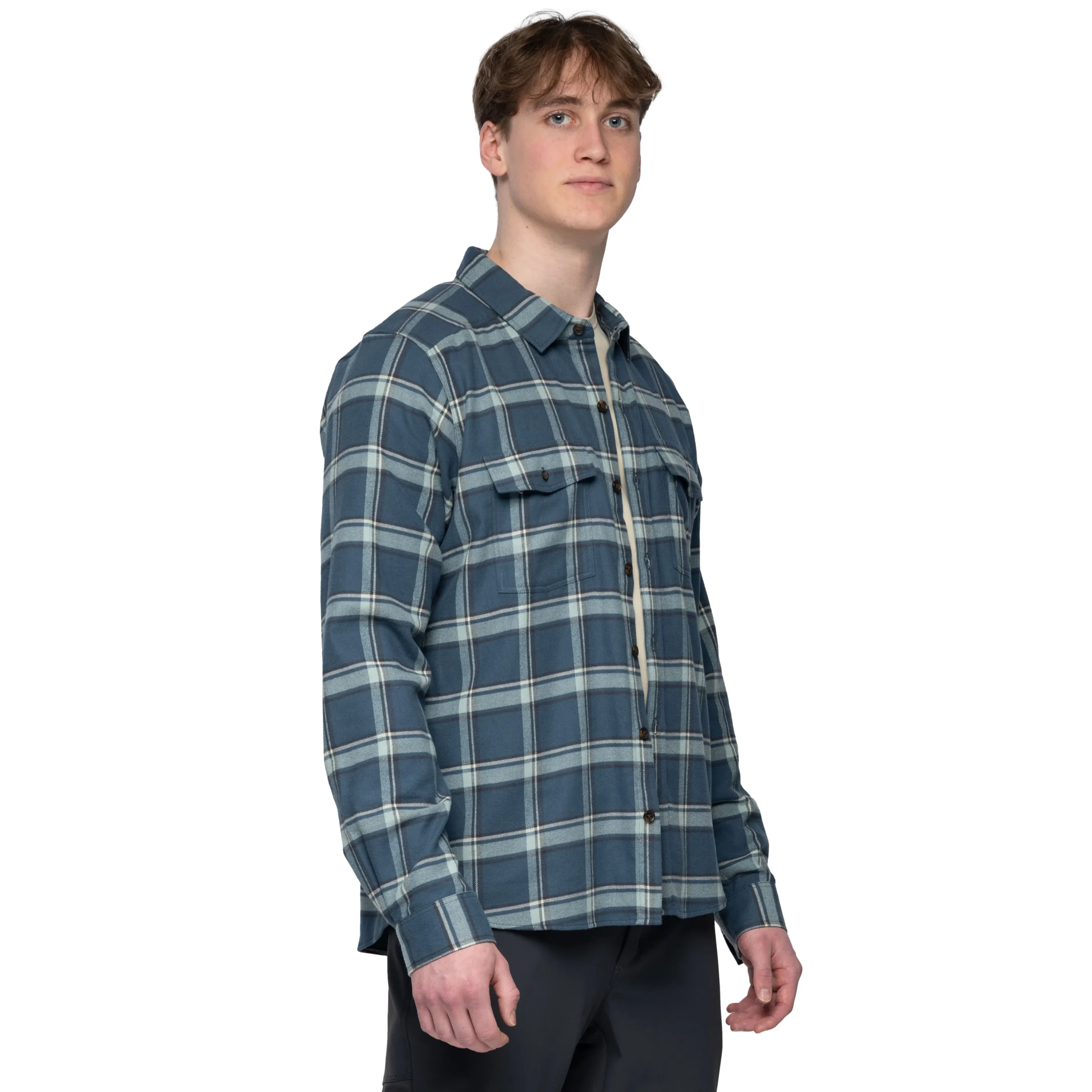 Shop Bergans Tovdal Shirt - Orion Blue / Misty Forest Check