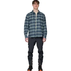 Shop Bergans Tovdal Shirt - Orion Blue / Misty Forest Check