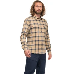 Clearance Bergans Tovdal Shirt - Warm Sand / Navy Blue Check